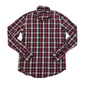 J Crew Flex Shirt Men S Small Multi Plaid Cotton Stretch Long Sleeve Button Down